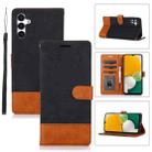 For Samsung Galaxy A13 5G Splicing Leather Phone Case(Black) - 1