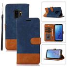 For Samsung Galaxy S9 Splicing Leather Phone Case(Dark Blue) - 1