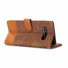 For Samsung Galaxy S10+ Splicing Leather Phone Case(Brown) - 4