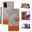For Samsung Galaxy S20+ Splicing Leather Phone Case(Grey) - 1