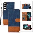 For Samsung Galaxy S22 5G Splicing Leather Phone Case(Dark Blue) - 1