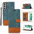 For Samsung Galaxy S22+ 5G Splicing Leather Phone Case(Green) - 1