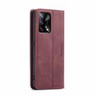 CaseMe 013 Multifunctional Horizontal Flip Leather Phone Case For OPPO F19/F19S/A74 4G/A95 4G/Reno6 Lite 4G Global(Wine Red) - 3