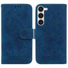 For Samsung Galaxy S23 5G Butterfly Rose Embossed Leather Phone Case(Blue) - 1