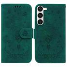 For Samsung Galaxy S23 5G Butterfly Rose Embossed Leather Phone Case(Green) - 1