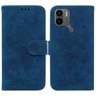 For Xiaomi Redmi A1+ Butterfly Rose Embossed Leather Phone Case(Blue) - 1