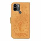 For Xiaomi Redmi A1+ Butterfly Rose Embossed Leather Phone Case(Yellow) - 3