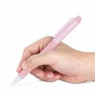 For Apple Pencil 2 Silicone Stylus Case with Two Nib Covers(Pink) - 1