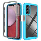 For Samsung Galaxy A14 5G Two-layer Integrated Transparent TPU + PC Protective Phone Case(Light Blue) - 1