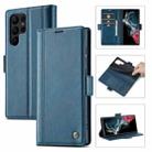 For Samsung Galaxy S23 Ultra 5G LC.IMEEKE PU + TPU Skin-friendly Feeling Leather Phone Case(Blue) - 1