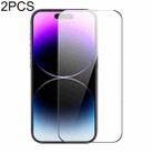 For iPhone 14 Pro 2pcs Baseus 0.3mm Glare Repelling Full-Coverage HD Tempered Glass Screen Protector - 1