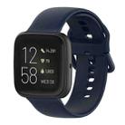 23mm Color Buckle Silicone Wrist Strap Watch Band for Fitbit Versa 2 / Versa / Versa Lite / Blaze, Size: S(Midnight Blue) - 1