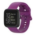 23mm Color Buckle Silicone Wrist Strap Watch Band for Fitbit Versa 2 / Versa / Versa Lite / Blaze, Size: S(Purple) - 1