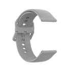 23mm Color Buckle Silicone Wrist Strap Watch Band for Fitbit Versa 2 / Versa / Versa Lite / Blaze, Size: L(Gray) - 3