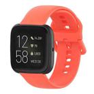 23mm Color Buckle Silicone Wrist Strap Watch Band for Fitbit Versa 2 / Versa / Versa Lite / Blaze, Size: L(Watermelon Red) - 1