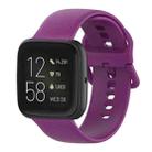 23mm Color Buckle Silicone Wrist Strap Watch Band for Fitbit Versa 2 / Versa / Versa Lite / Blaze, Size: L(Purple) - 1