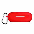 For Huawei FreeBuds SE Pure Color Bluetooth Earphone Silicone Case with Hook(Red) - 1