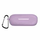 For Huawei FreeBuds SE Pure Color Bluetooth Earphone Silicone Case with Hook(Purple) - 1