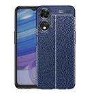 For OPPO A58 Litchi Texture Shockproof TPU Phone Case(Blue) - 1