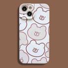 For iPhone 14 Film Printing Ultra-thin All Inclusive PC Phone Case(Bears) - 1