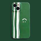 For iPhone 14 Film Printing Ultra-thin All Inclusive PC Phone Case(Green Smiley) - 1