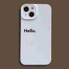 For iPhone 14 Plus Film Printing Ultra-thin All Inclusive PC Phone Case(Hello) - 1