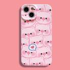 For iPhone 14 Plus Film Printing Ultra-thin All Inclusive PC Phone Case(Love Pigs) - 1