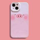 For iPhone 14 Plus Film Printing Ultra-thin All Inclusive PC Phone Case(Shy Pig) - 1