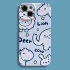 For iPhone 14 Plus Film Printing Ultra-thin All Inclusive PC Phone Case(Cartoon Elephant) - 1