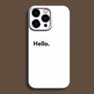 For iPhone 14 Pro Film Printing Ultra-thin All Inclusive PC Phone Case(Hello) - 1