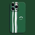 For iPhone 14 Pro Film Printing Ultra-thin All Inclusive PC Phone Case(Green Smiley) - 1