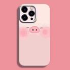 For iPhone 14 Pro Film Printing Ultra-thin All Inclusive PC Phone Case(Shy Pig) - 1