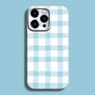 For iPhone 14 Pro Film Printing Ultra-thin All Inclusive PC Phone Case(Green Plaid) - 1