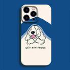 For iPhone 14 Pro Film Printing Ultra-thin All Inclusive PC Phone Case(Blue Dog) - 1