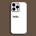 For iPhone 14 Pro Max Film Printing Ultra-thin All Inclusive PC Phone Case(Hello) - 1