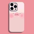 For iPhone 14 Pro Max Film Printing Ultra-thin All Inclusive PC Phone Case(Shy Pig) - 1