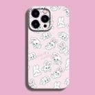 For iPhone 14 Pro Max Film Printing Ultra-thin All Inclusive PC Phone Case(Pink Rabbit) - 1