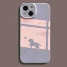 For iPhone 13 Film Printing Ultra-thin All Inclusive PC Phone Case(Dog Shadow) - 1