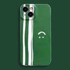 For iPhone 13 Film Printing Ultra-thin All Inclusive PC Phone Case(Green Smiley) - 1