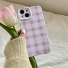 For iPhone 13 Film Printing Ultra-thin All Inclusive PC Phone Case(Purple Plaid) - 3