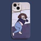 For iPhone 13 Film Printing Ultra-thin All Inclusive PC Phone Case(Lazy Girl 1) - 1
