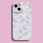 For iPhone 13 Film Printing Ultra-thin All Inclusive PC Phone Case(Pink Rabbit) - 1