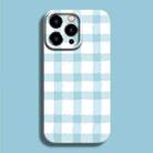 For iPhone 13 Pro Film Printing Ultra-thin All Inclusive PC Phone Case(Green Plaid) - 1