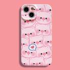 For iPhone 12 Film Printing Ultra-thin All Inclusive PC Phone Case(Love Pigs) - 1