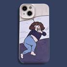 For iPhone 12 Film Printing Ultra-thin All Inclusive PC Phone Case(Lazy Girl 1) - 1