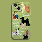 For iPhone 12 Film Printing Ultra-thin All Inclusive PC Phone Case(Oil Painting Dogs) - 1