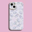 For iPhone 12 Film Printing Ultra-thin All Inclusive PC Phone Case(Pink Rabbit) - 1