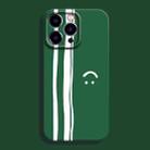 For iPhone 11 Pro Max Film Printing Ultra-thin All Inclusive PC Phone Case(Green Smiley) - 1