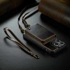 For iPhone 14 Plus JEEHOOD C22 Series Zipper Wallet Phone Case with Long and Short Lanyard(Coffee) - 1