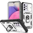 For Samsung Galaxy A33 5G Sliding Camera Cover TPU + PC Phone Case(White+Black) - 1